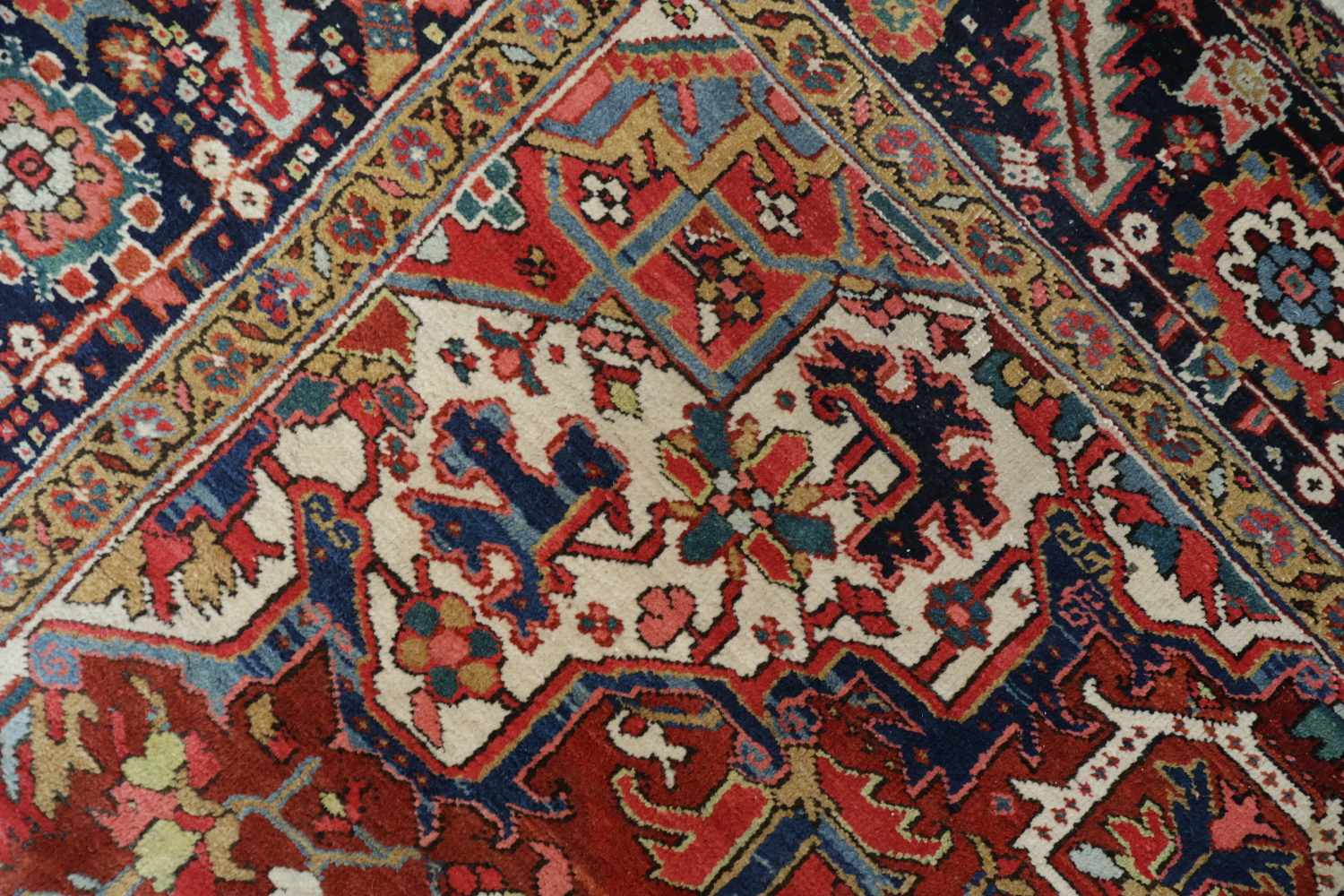 Vegetable Dye Heriz Serapi Persian Area Rug 9x12