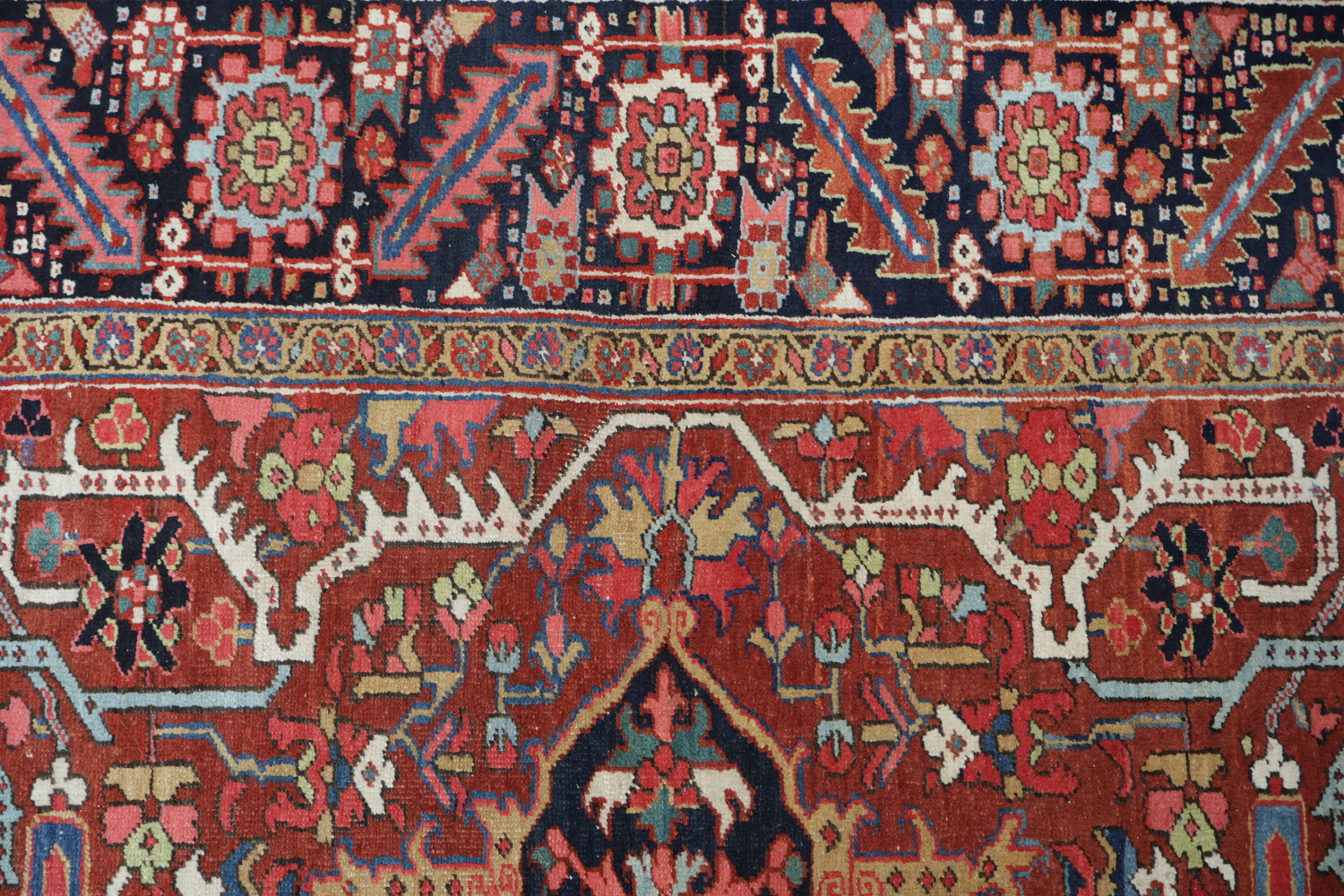 Vegetable Dye Heriz Serapi Persian Area Rug 9x12