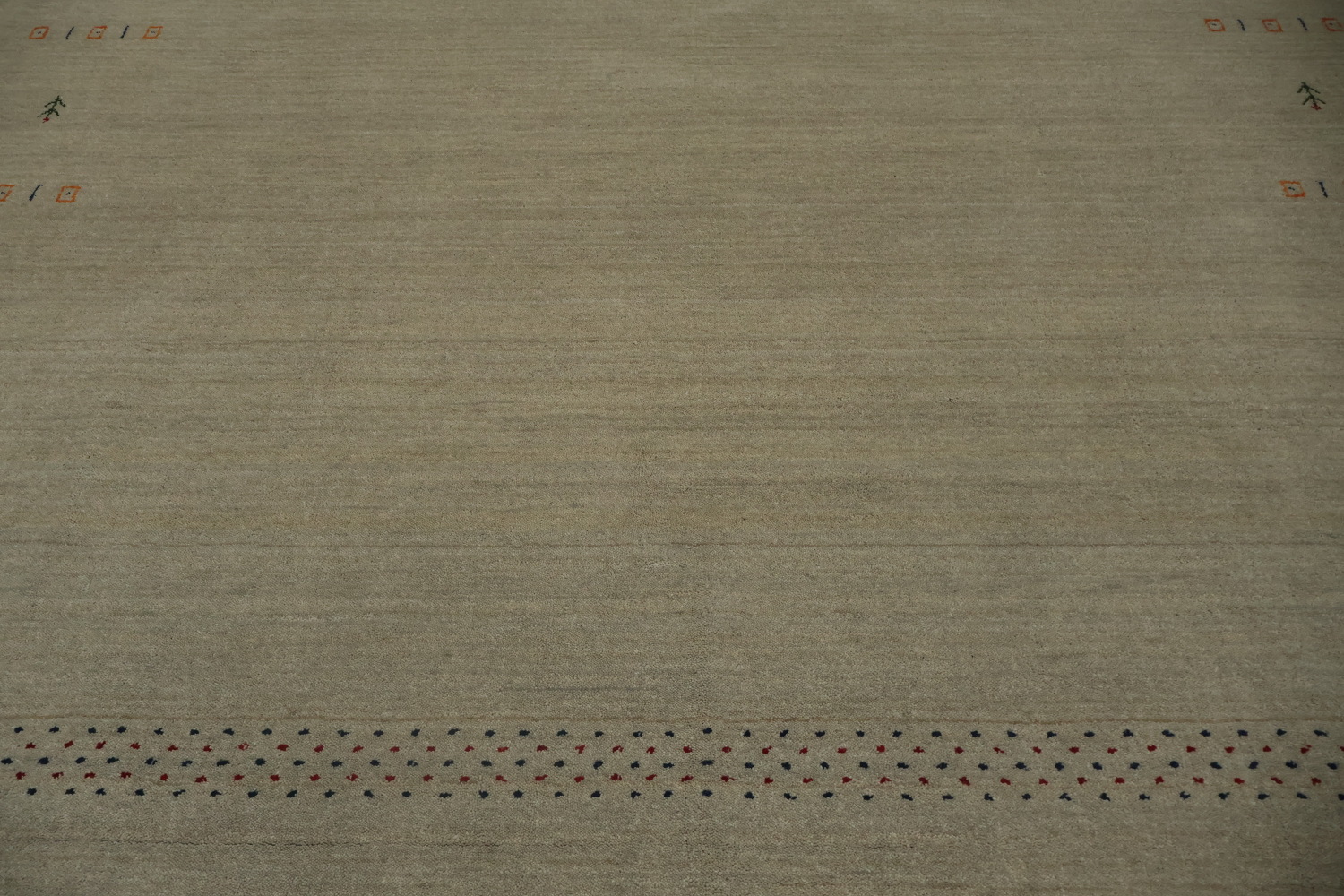 Soft Gabbeh Square Area Rug 8x8 with Delicate Tribal Patterns