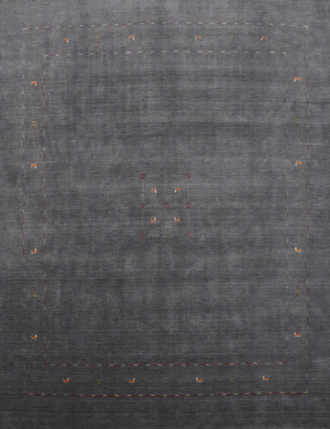 Square Gray Gabbeh Handmade Large Rug 12x12