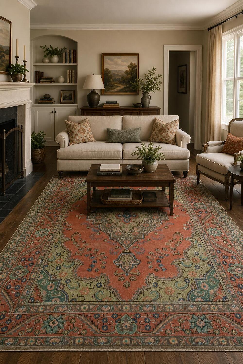Traditional Wool Tabriz Persian Area Rug 6x9