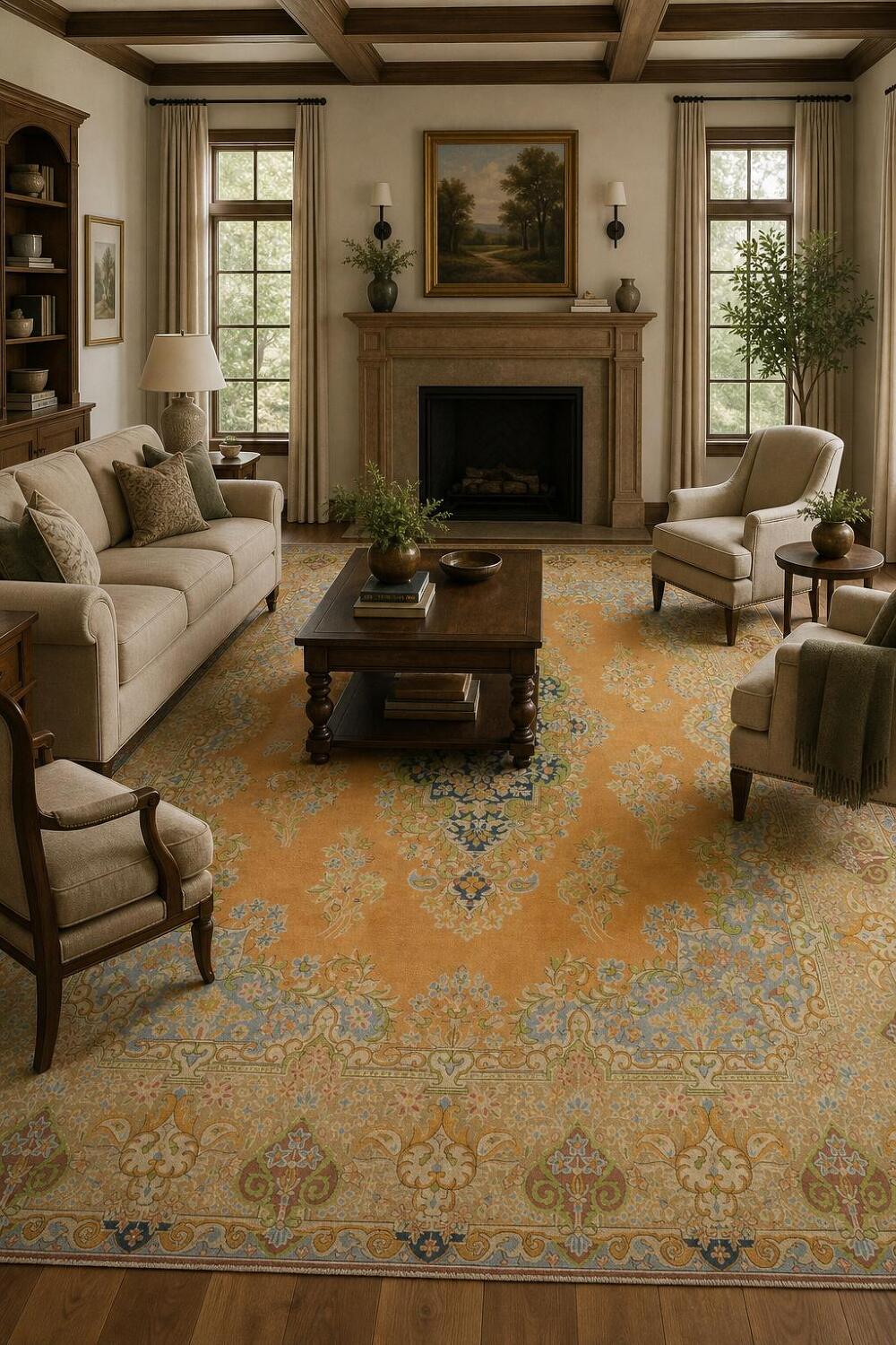 Vegetable Dye Mashad Persian Area Rug 10x12