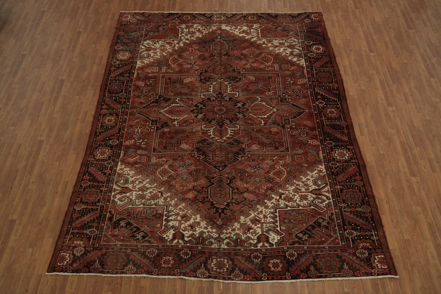 Red Persian Area Rug with Stunning Geometric Symmetry 10x13