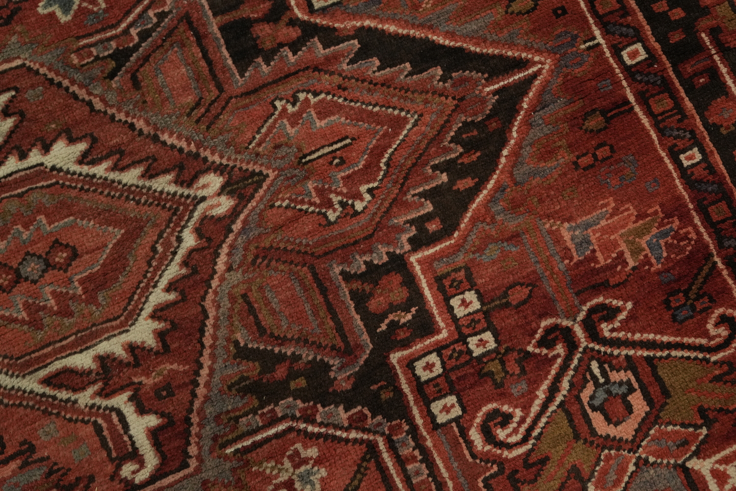 Red Persian Area Rug with Stunning Geometric Symmetry 10x13