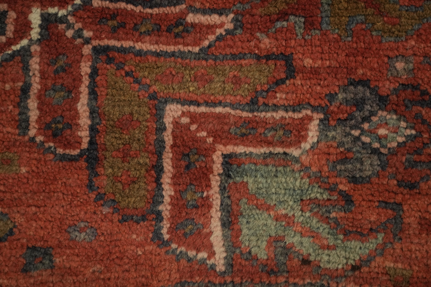 Red Persian Area Rug with Stunning Geometric Symmetry 10x13