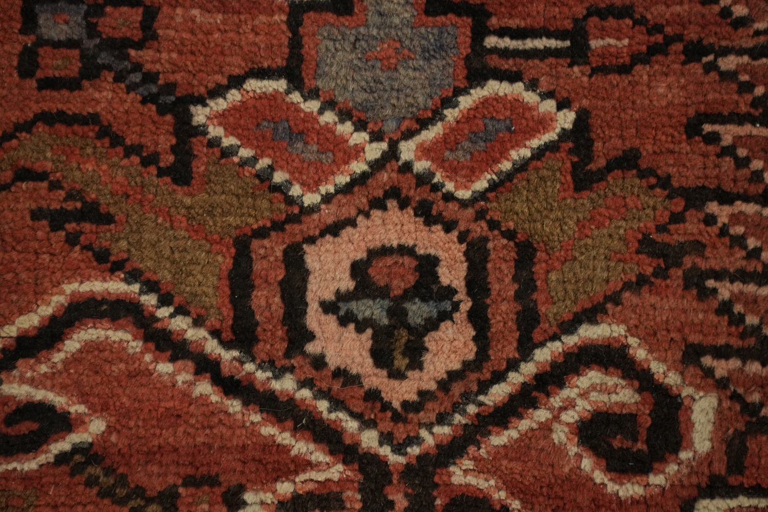 Red Persian Area Rug with Stunning Geometric Symmetry 10x13