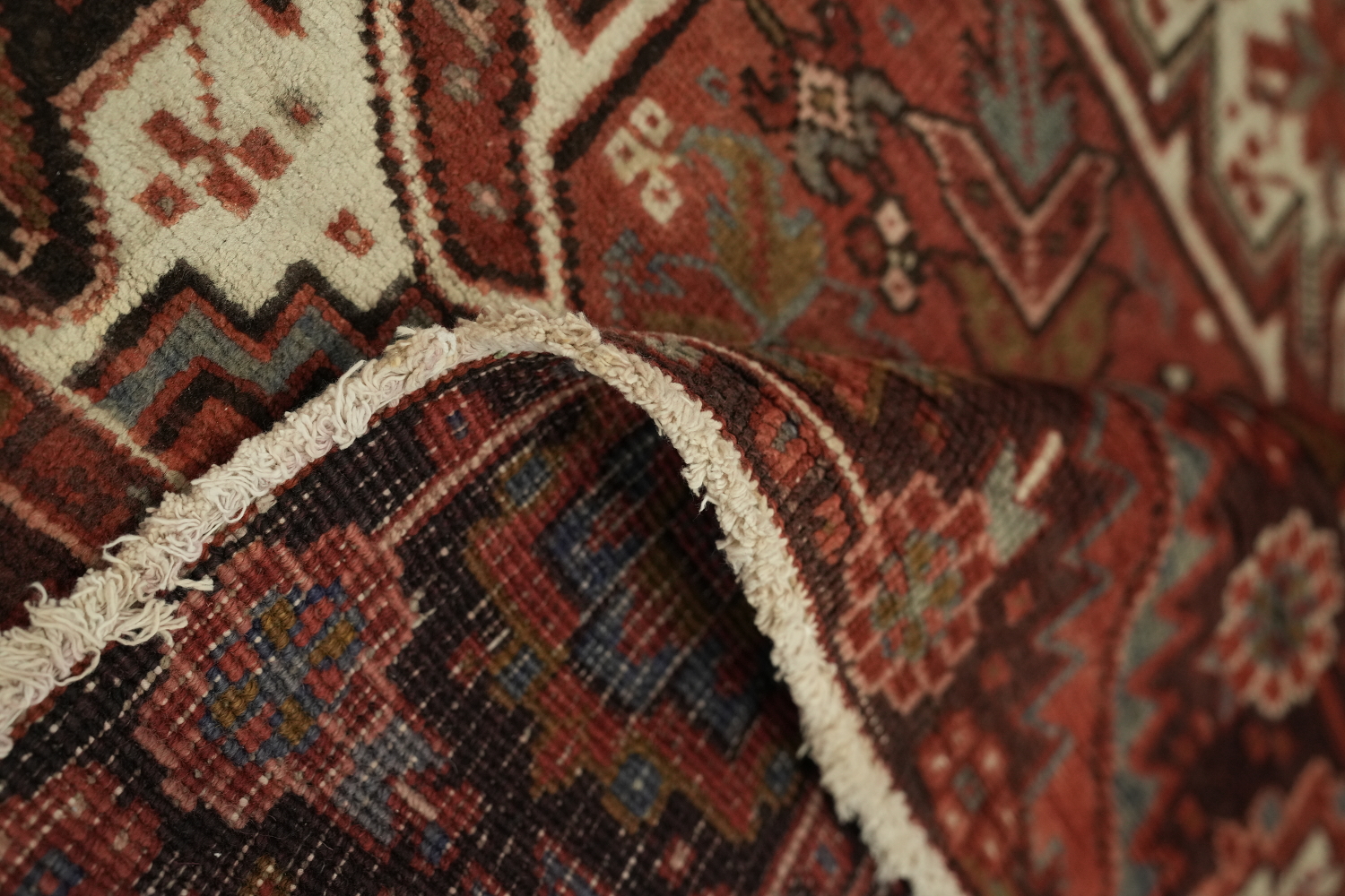 Red Persian Area Rug with Stunning Geometric Symmetry 10x13
