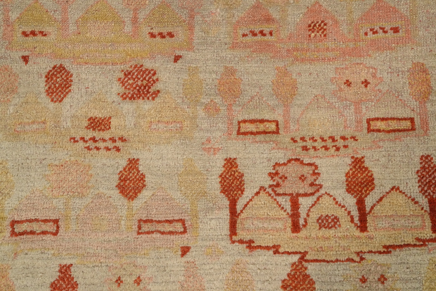 Pre-1900 Antique Oushak Vegetable Dye Rug 4x7