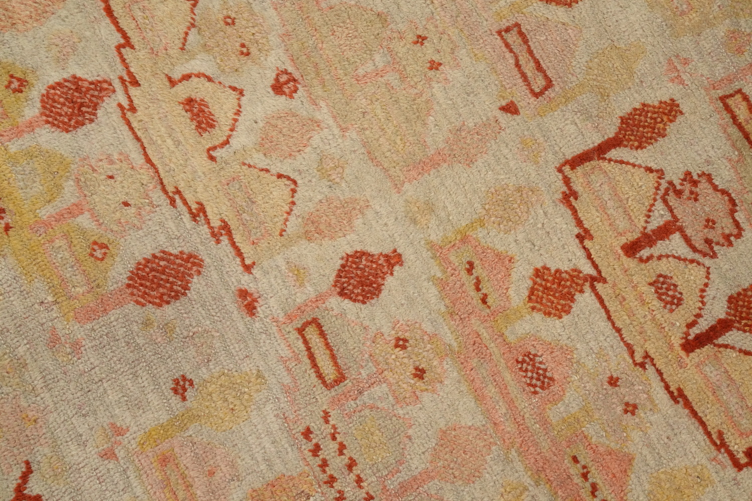 Pre-1900 Antique Oushak Vegetable Dye Rug 4x7