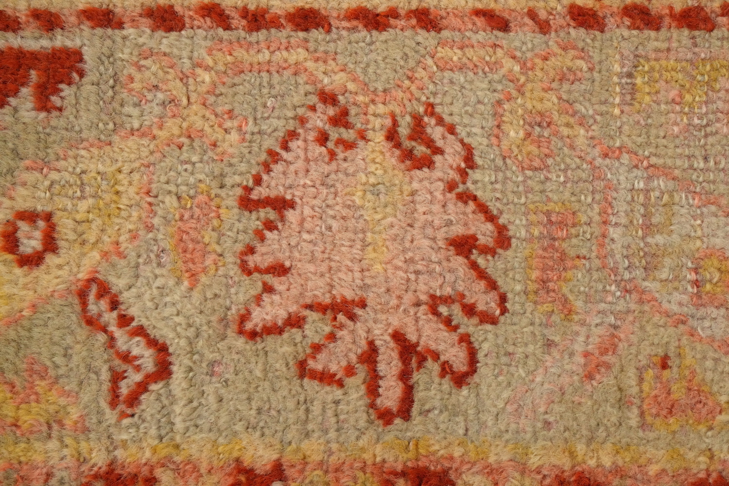 Pre-1900 Antique Oushak Vegetable Dye Rug 4x7