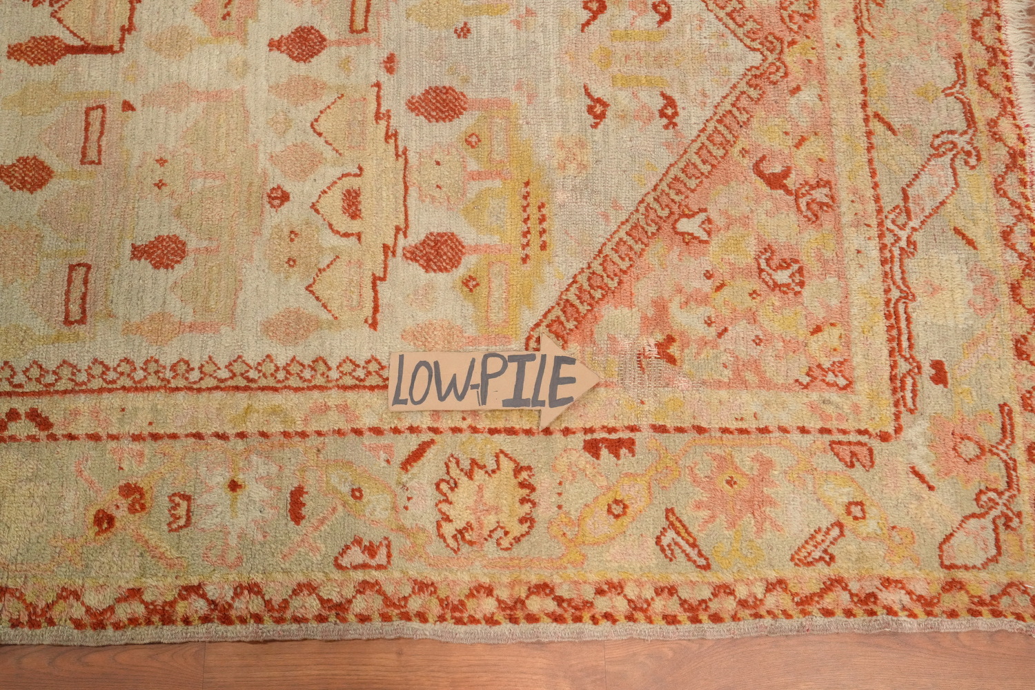 Pre-1900 Antique Oushak Vegetable Dye Rug 4x7