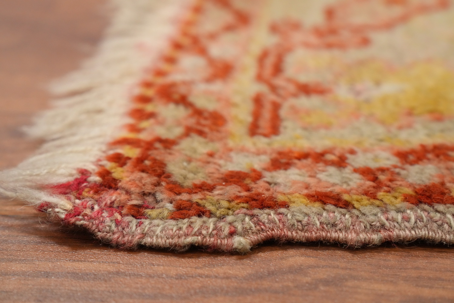 Pre-1900 Antique Oushak Vegetable Dye Rug 4x7