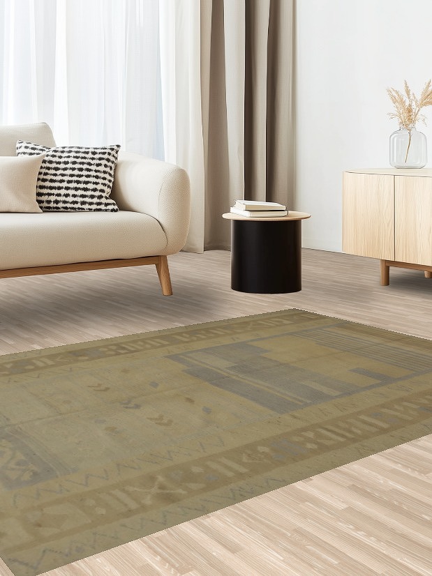 Vegetable Dye Wool Kilim Handwoven Rug 5x7