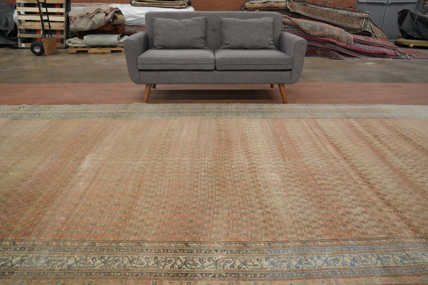Pre-1900 Vegetable Dye Malayer Persian Large Rug 8x20