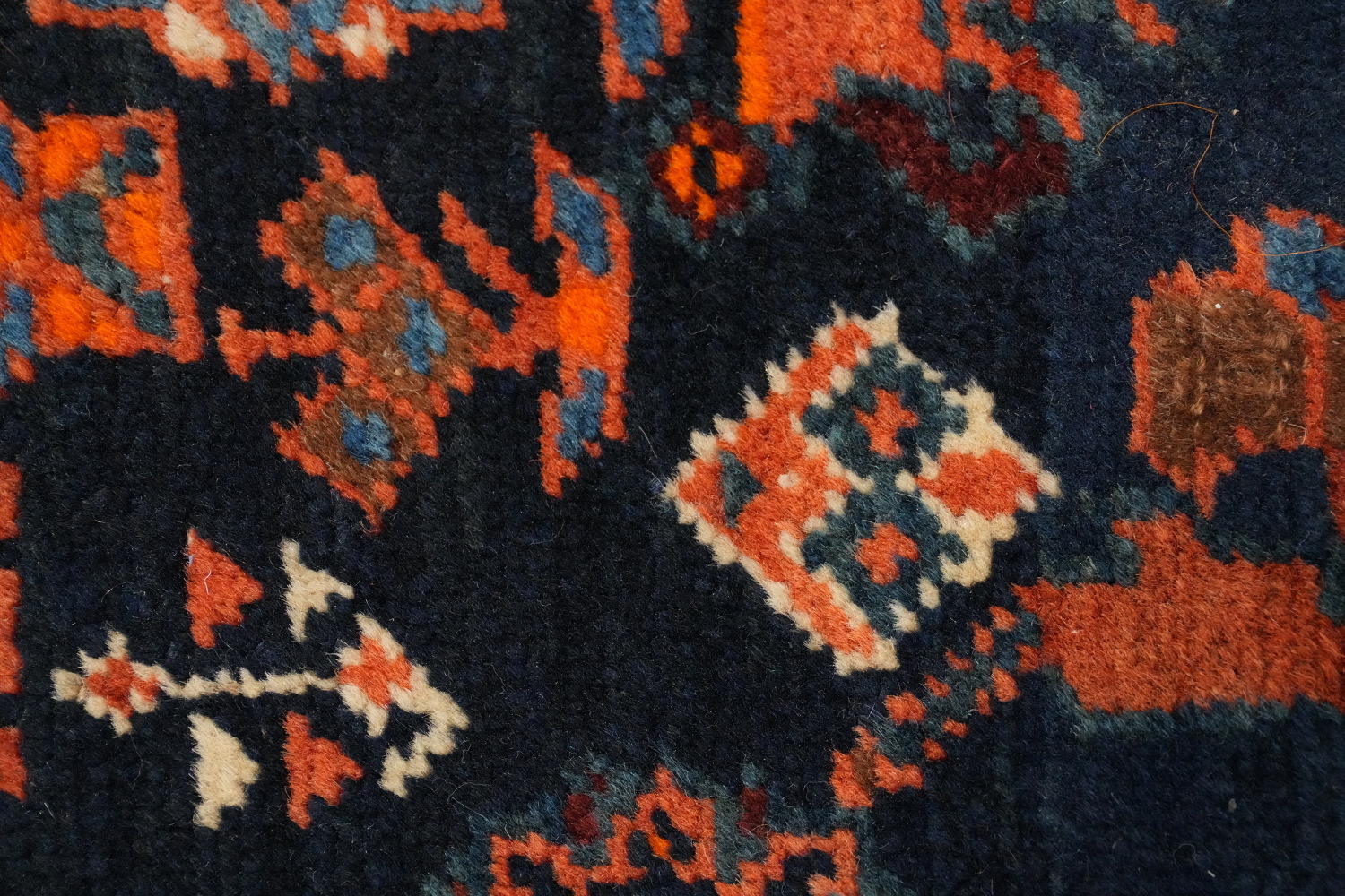 Antique Vegetable Dye Bidjar Persian Runner Rug 3x18