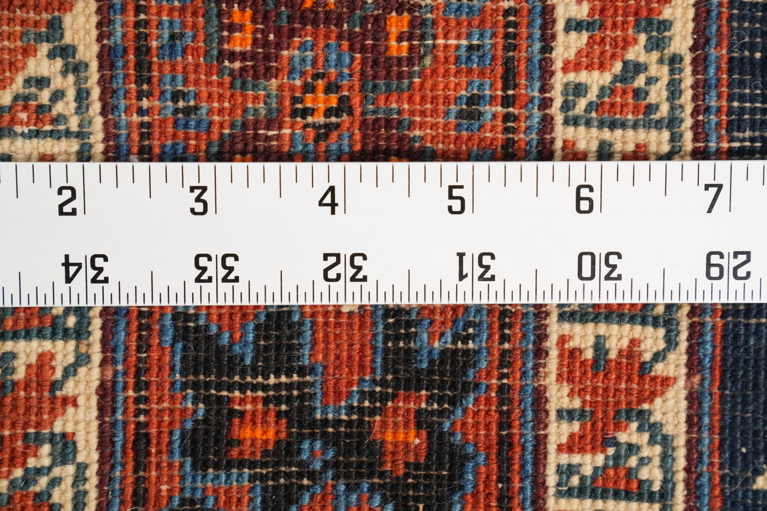 Antique Vegetable Dye Bidjar Persian Runner Rug 3x18