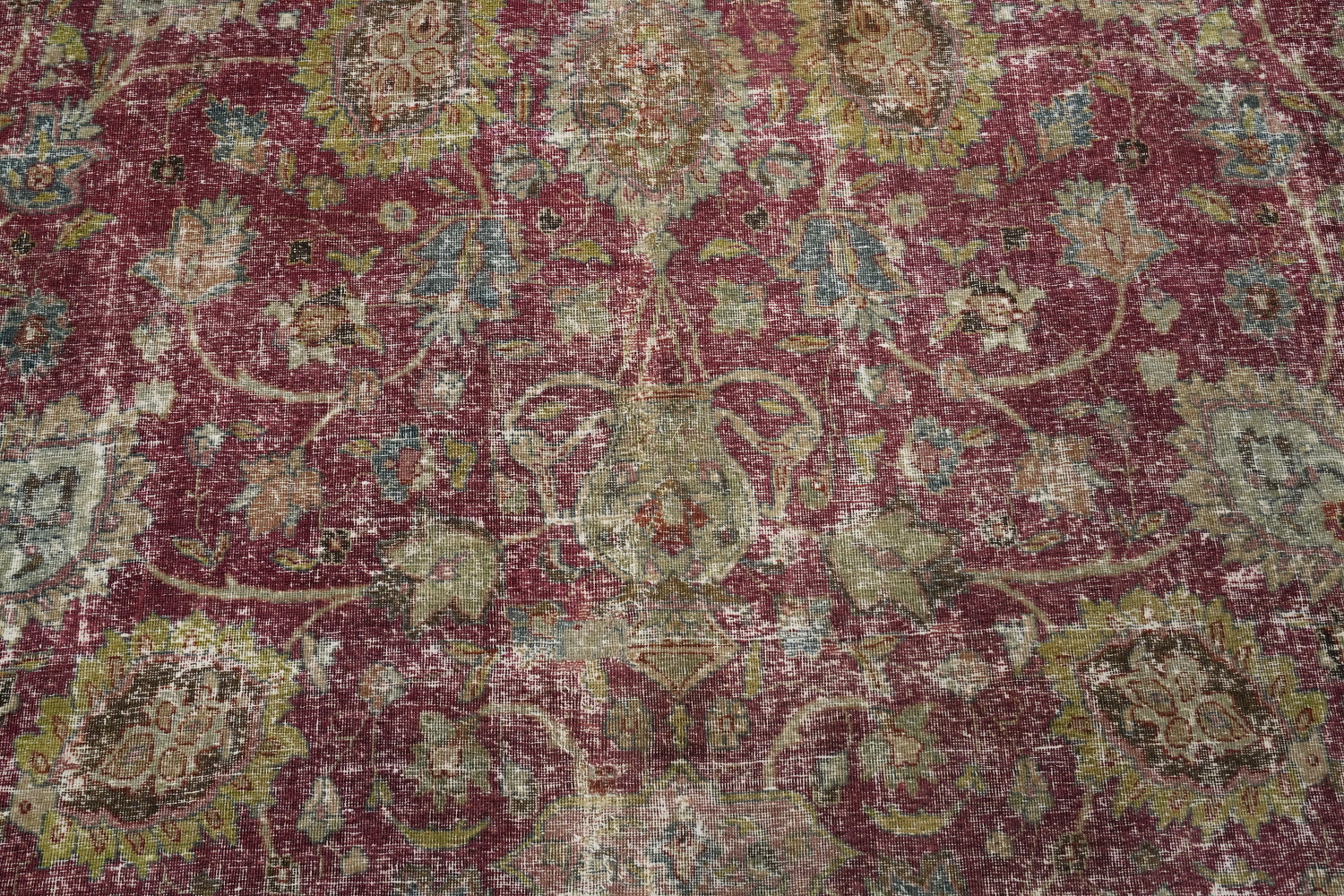 Antique Vegetable Dye Tabriz Persian Large Rug 11x14