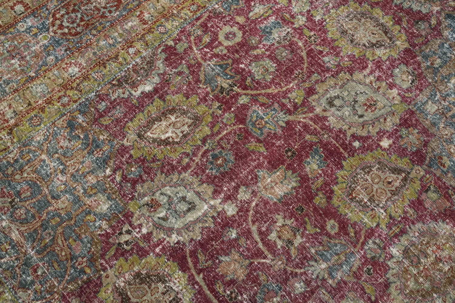 Antique Vegetable Dye Tabriz Persian Large Rug 11x14