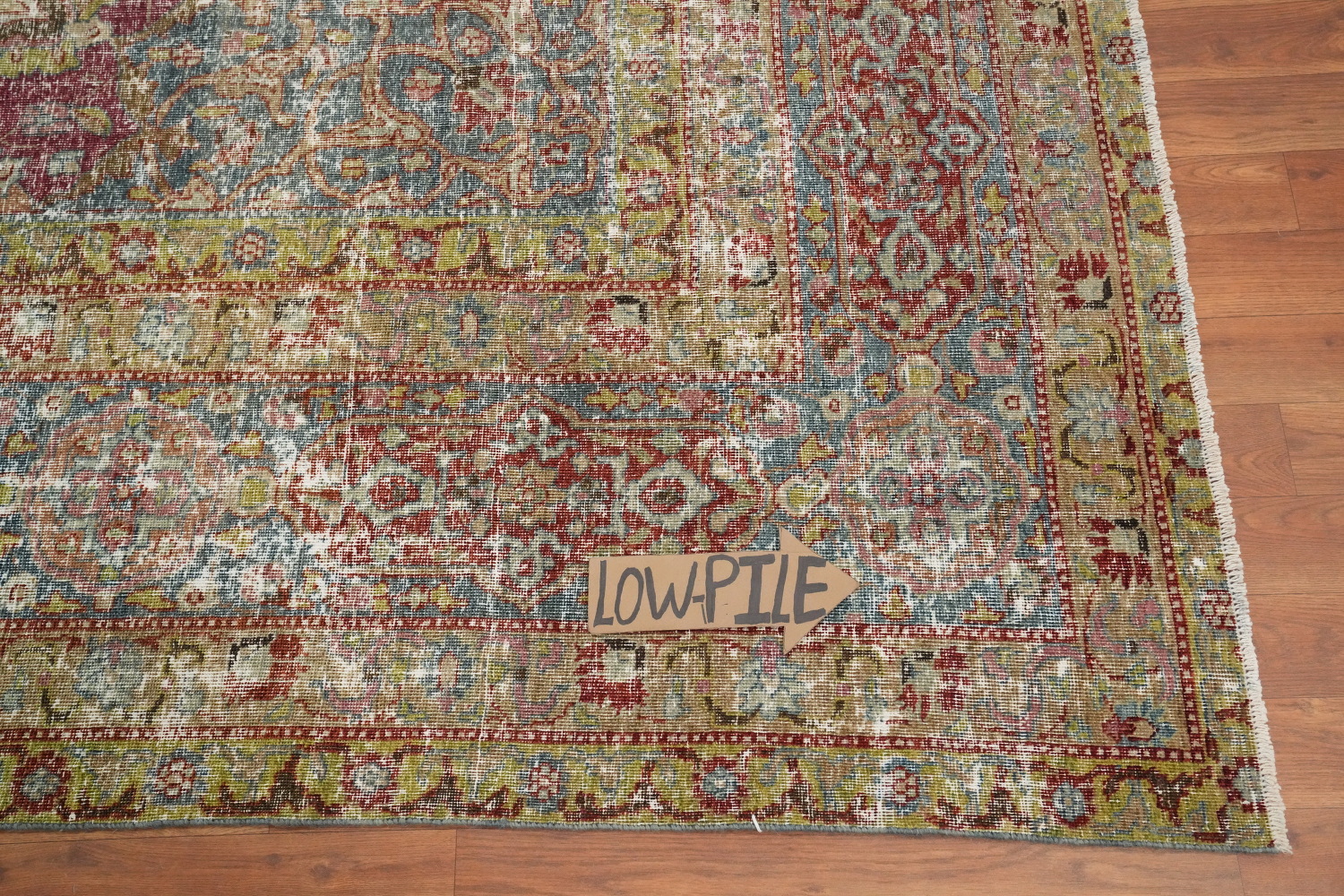 Antique Vegetable Dye Tabriz Persian Large Rug 11x14