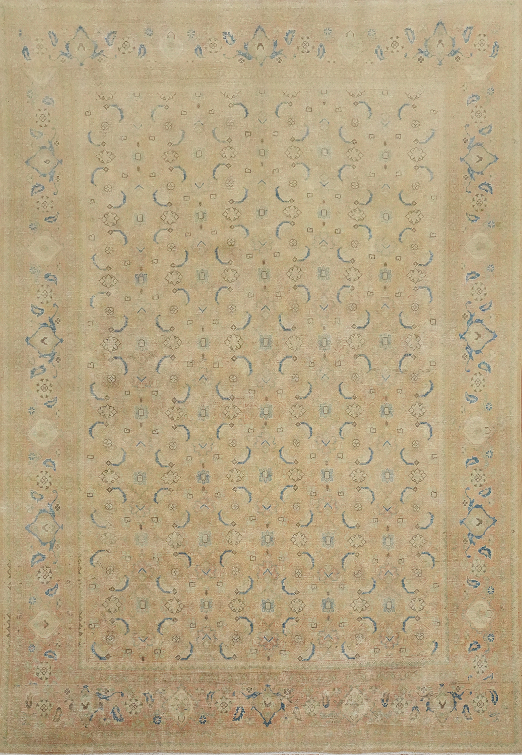 Antique Vegetable Dye Tabriz Persian Area Rug 10x13