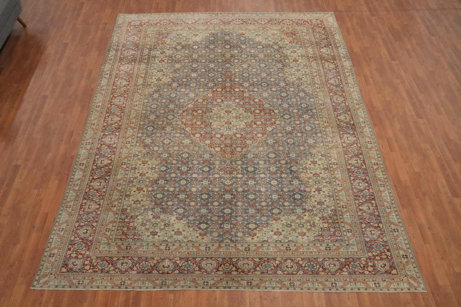 Antique Vegetable Dye Tabriz Persian Area Rug 10x13