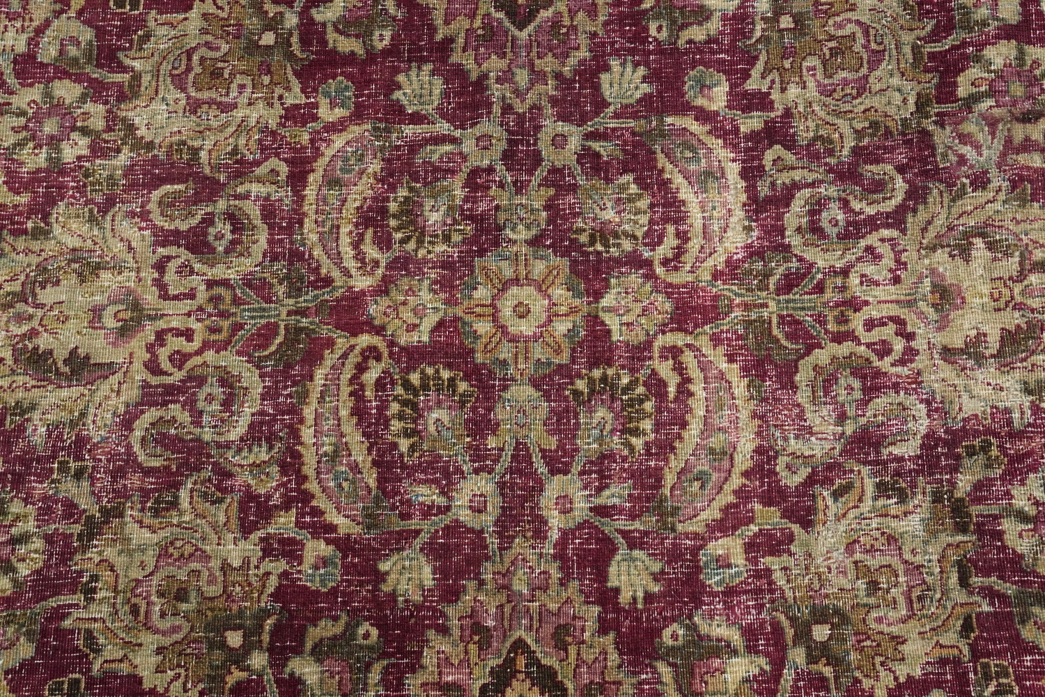 Antique Vegetable Dye Mashad Persian Area Rug 10x13