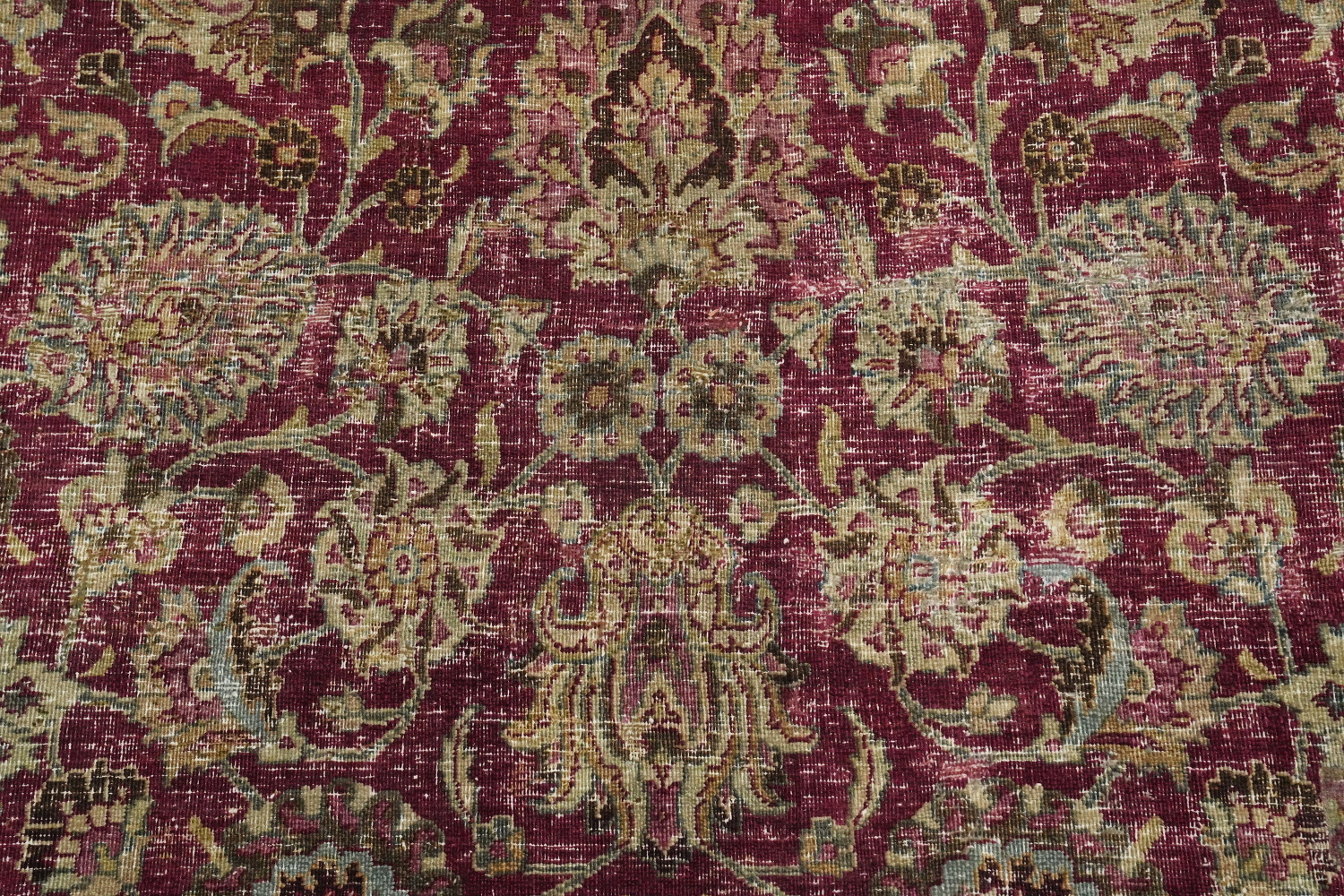 Antique Vegetable Dye Mashad Persian Area Rug 10x13