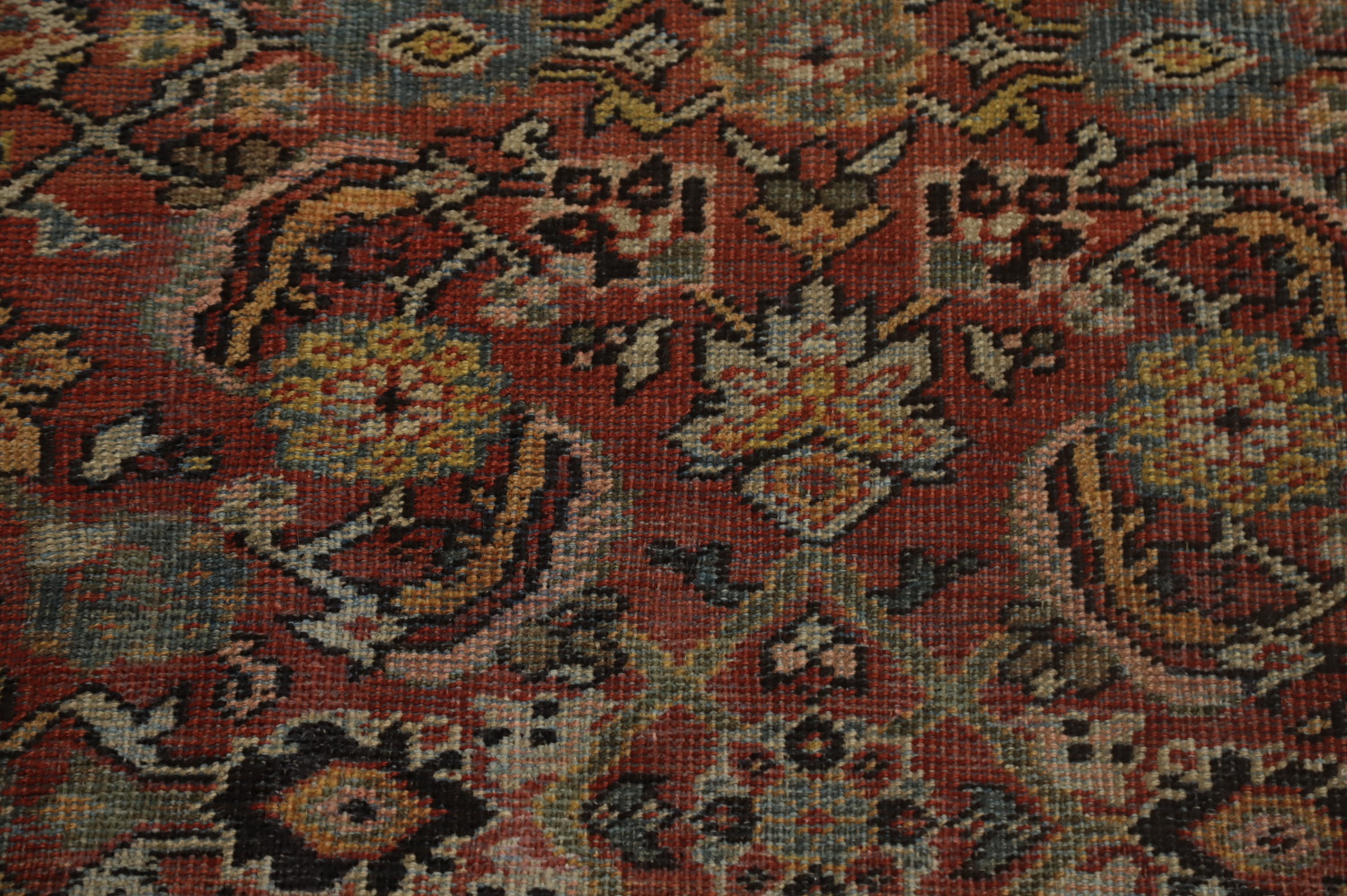 Pre-1900 Antique Vegetable Dye Sultanabad Persian Area Rug 10x11