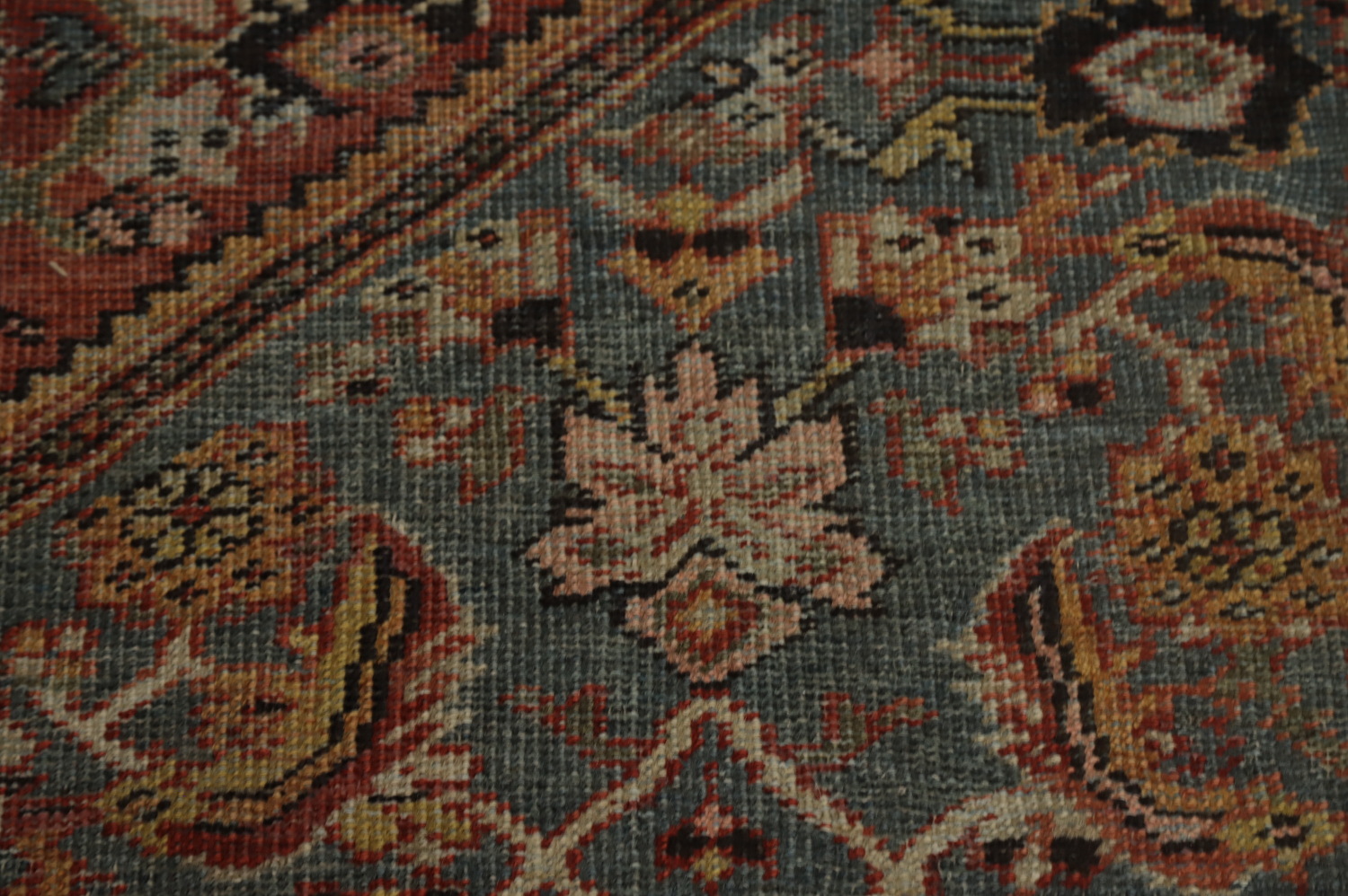Pre-1900 Antique Vegetable Dye Sultanabad Persian Area Rug 10x11