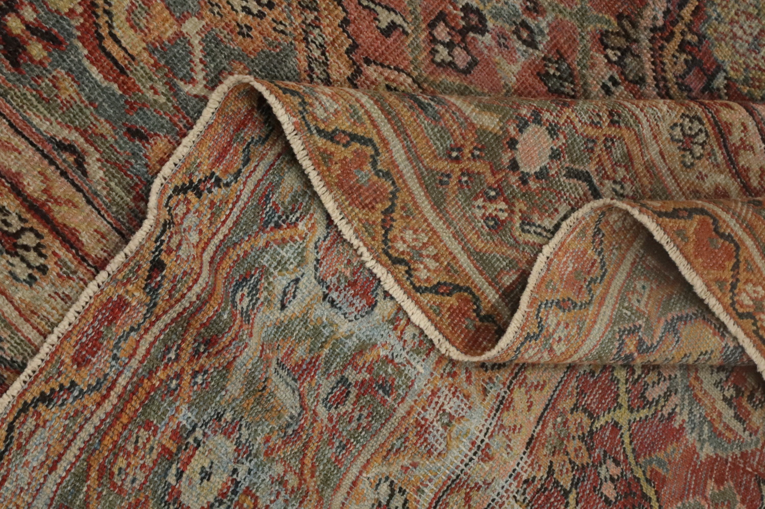 Pre-1900 Antique Vegetable Dye Sultanabad Persian Area Rug 10x11