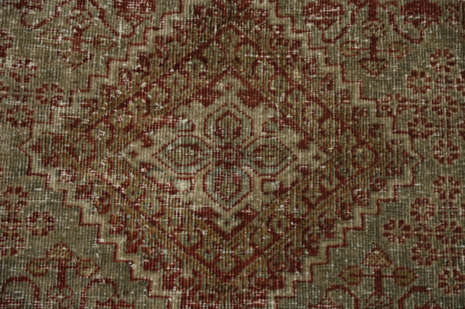 Antique Geometric Tabriz Persian Rug 4x7