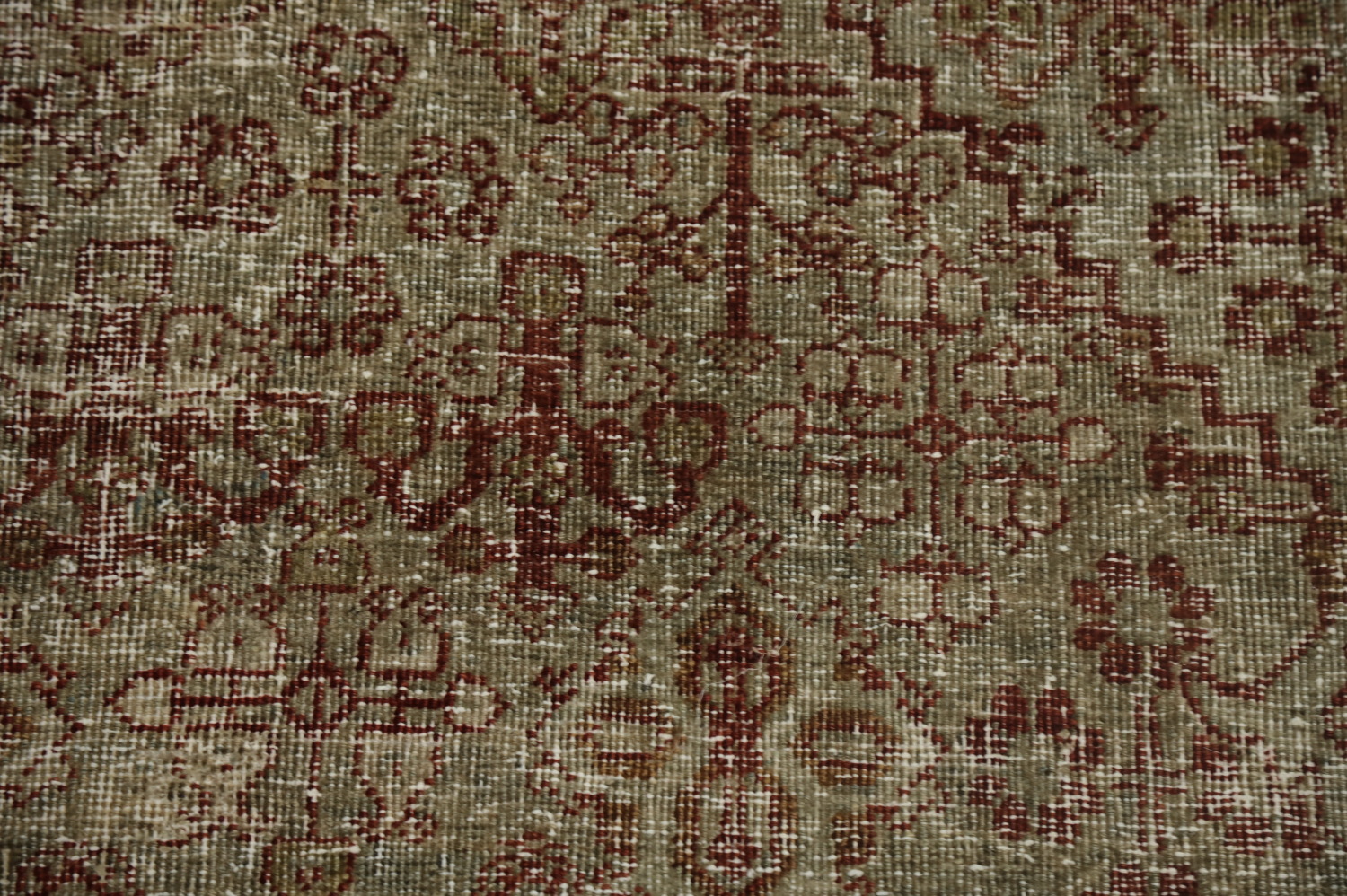 Antique Geometric Tabriz Persian Rug 4x7