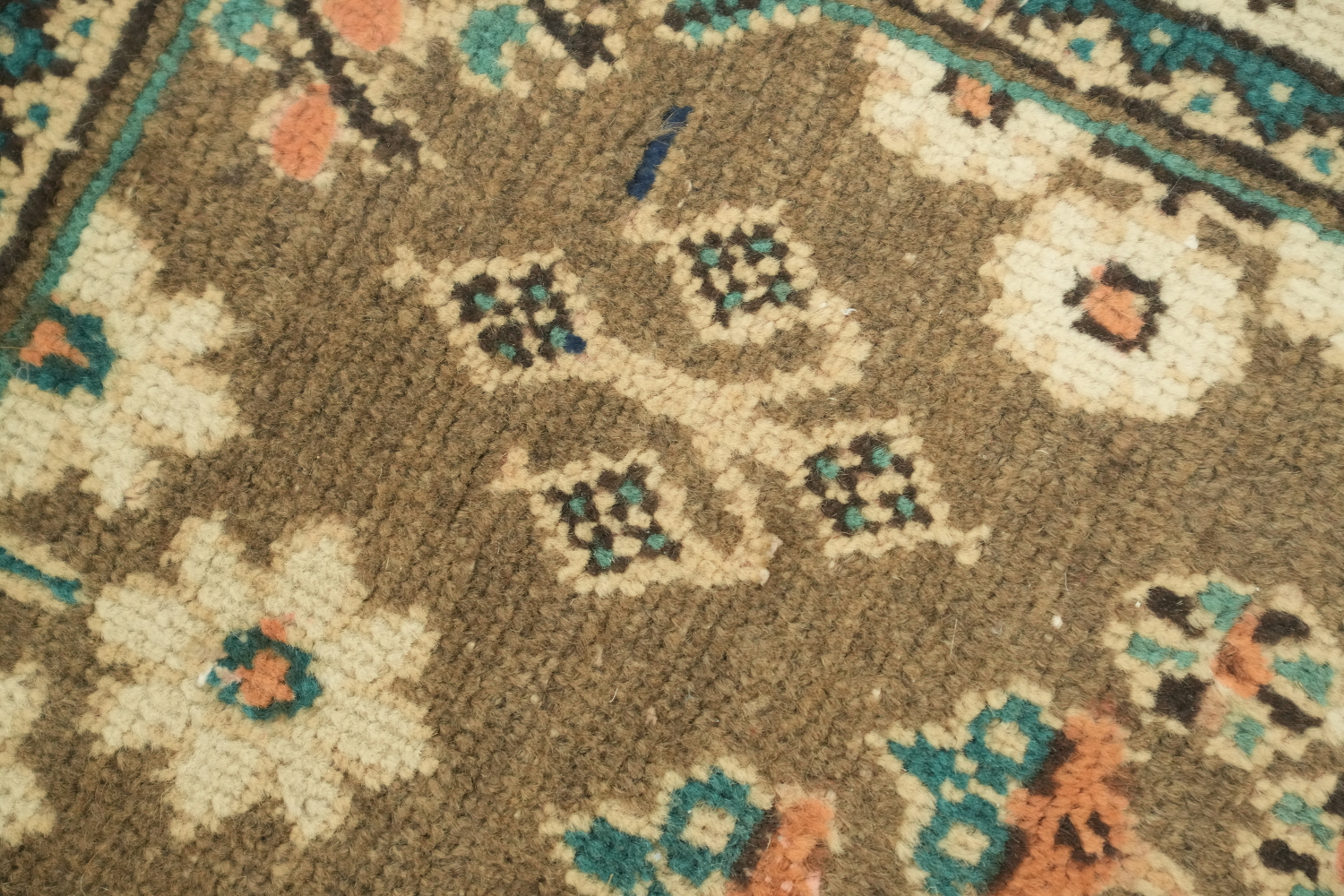 Vintage Geometric Joshaghan Persian Rug 4x7