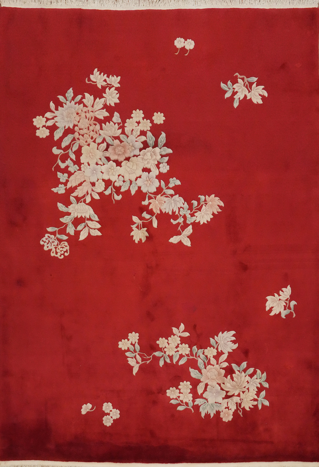 Handmade Red Art Deco Chinese Area Rug 9x12