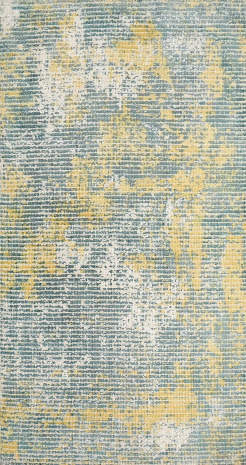 Colorful Distressed Look Modern Abstract Rug 2x4