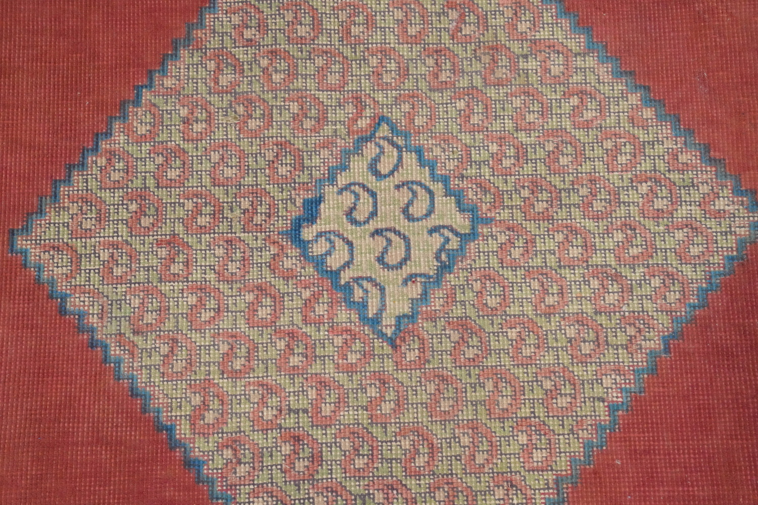 Antique Geometric Wool Tabriz Persian Rug 5x6