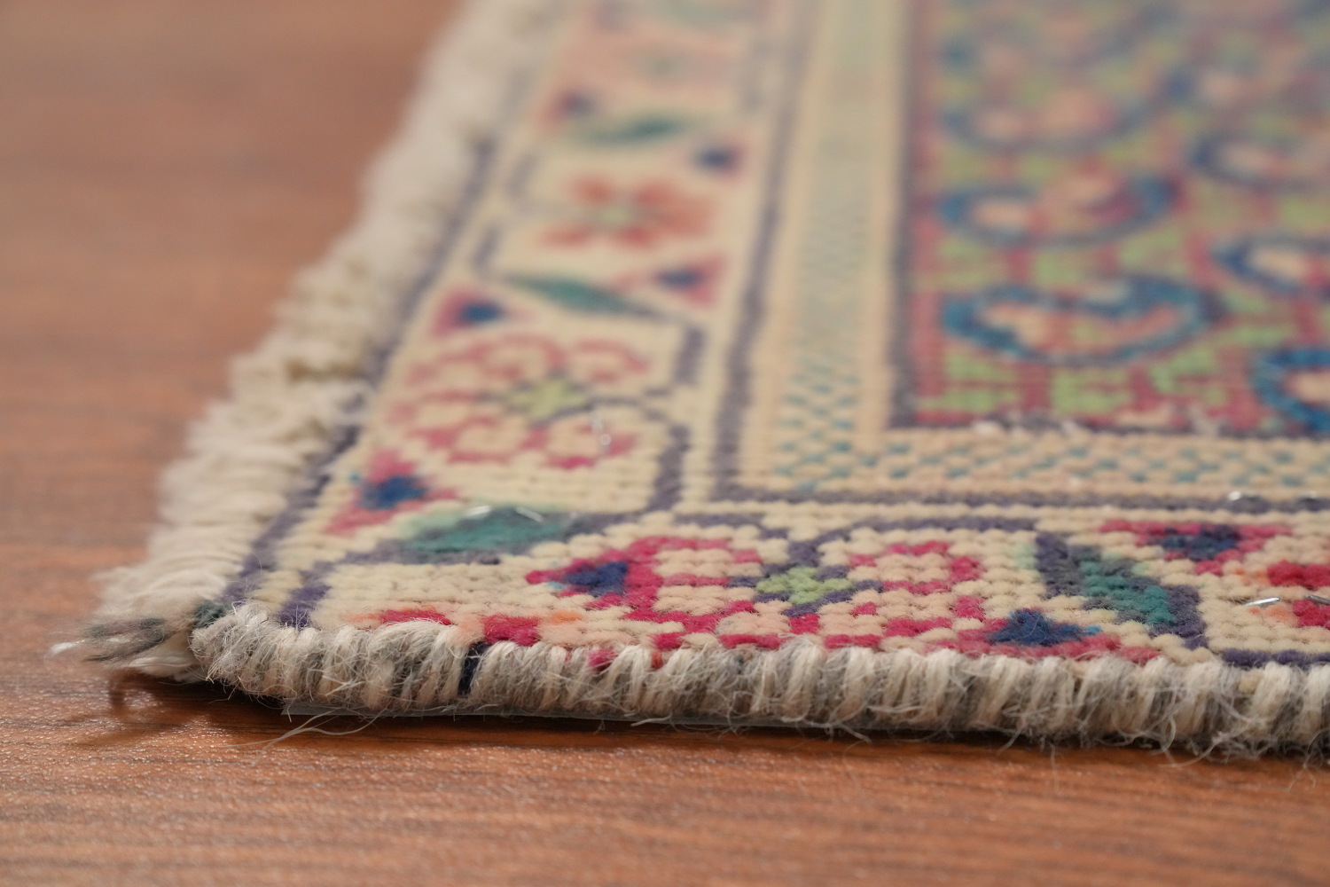 Antique Geometric Wool Tabriz Persian Rug 5x6