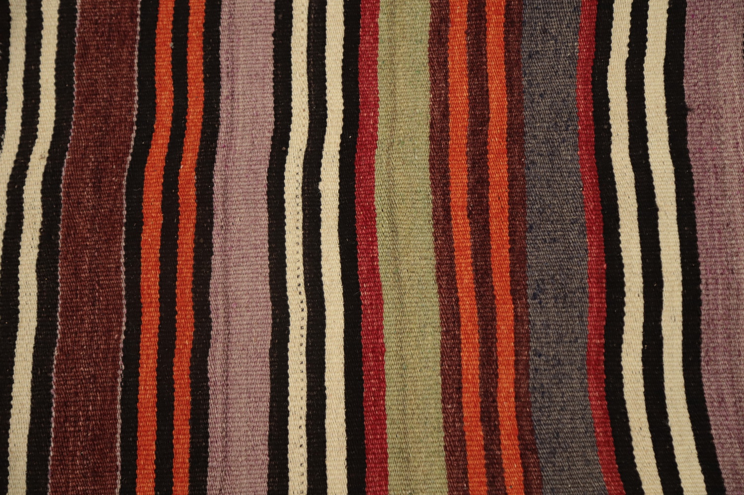 Warm Earth Tone Stripes Woven Kilim Area Rug 5x10 Perfect for Any Room