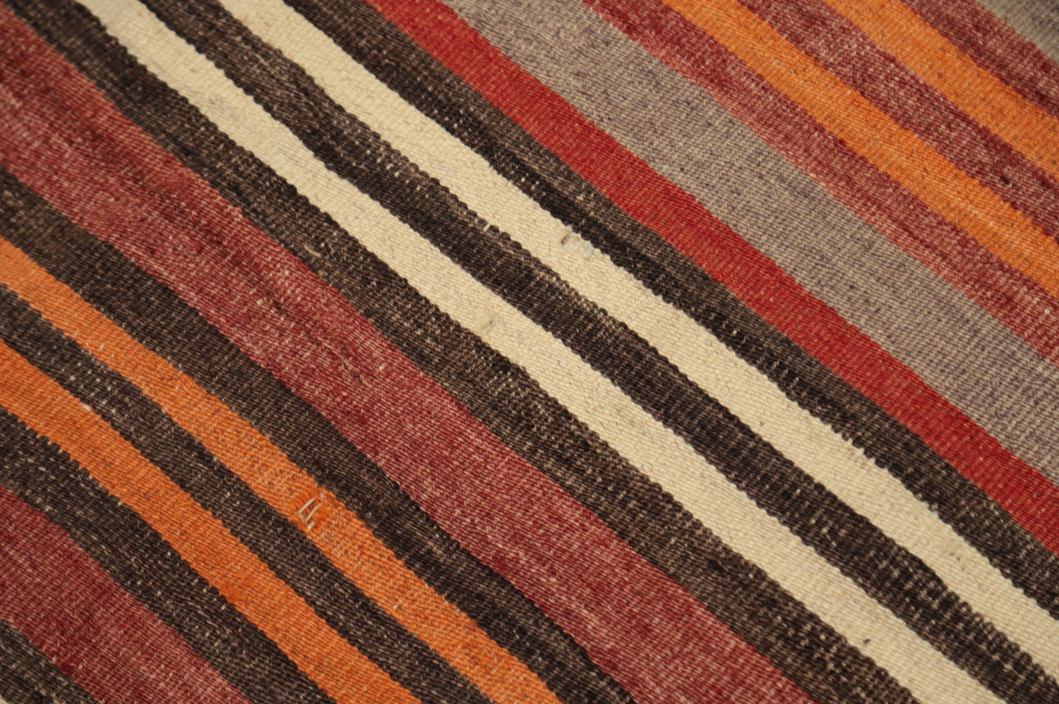 Warm Tones Striped Kilim Area Rug 5x11 for Stylish Home Decor