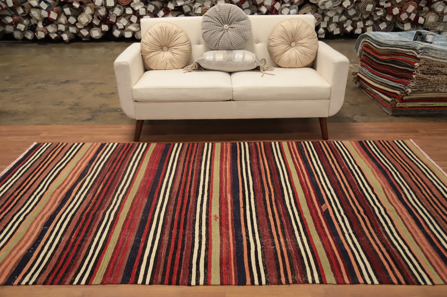 Vegetable Dye Kilim Turkish Area Rug 5x9