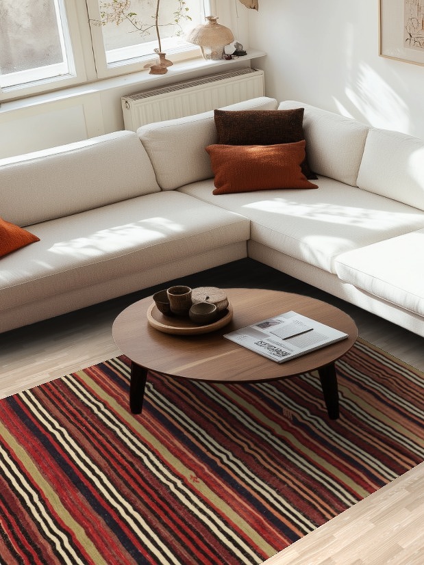 Vegetable Dye Kilim Turkish Area Rug 5x9