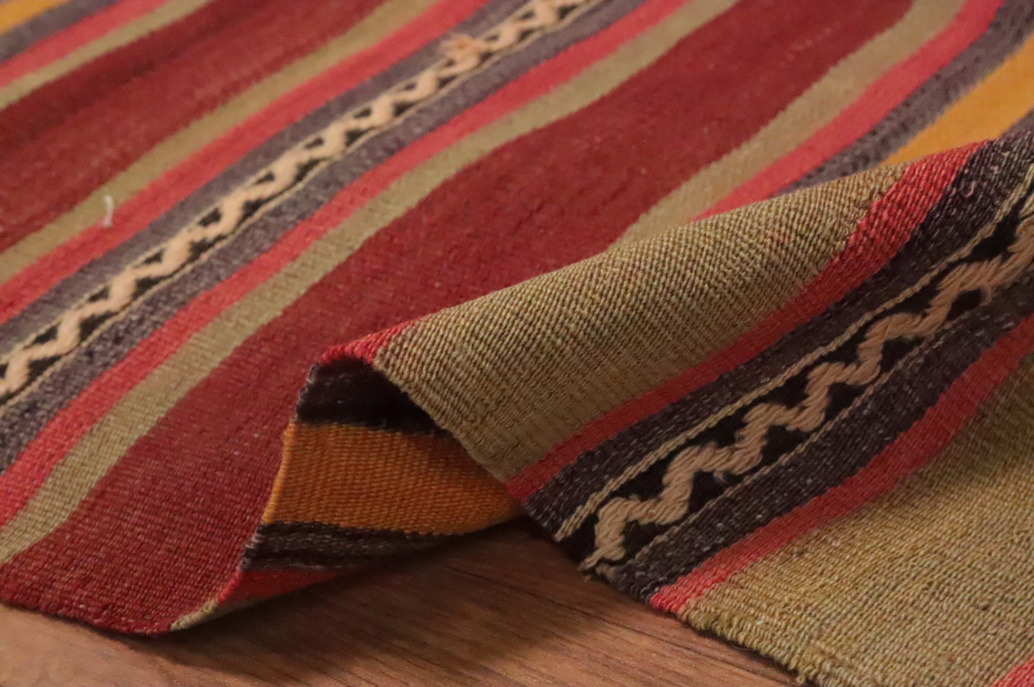 Handmade Wool Kilim Vegetable Dye Rug 5x7