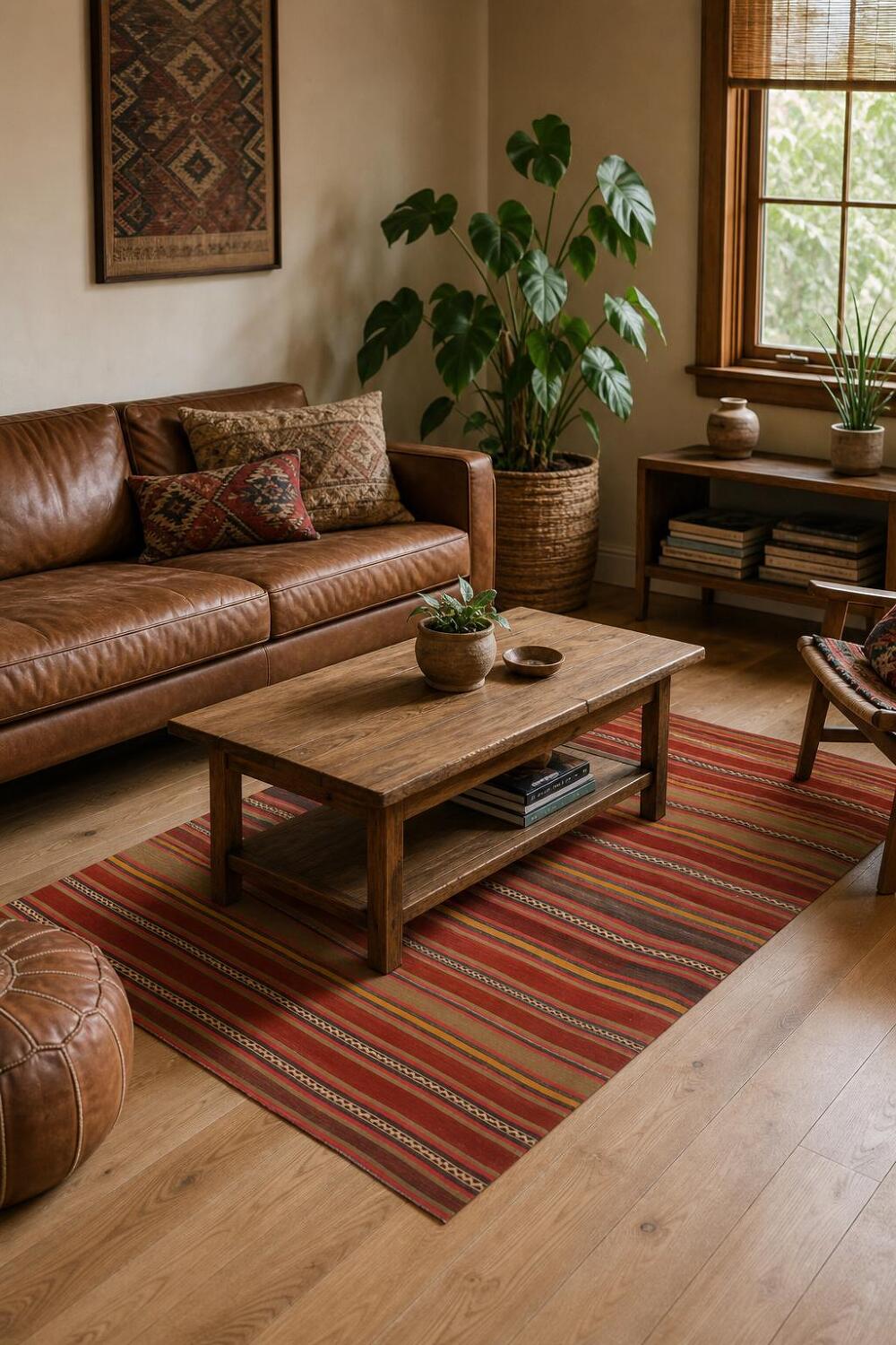 Handmade Wool Kilim Vegetable Dye Rug 5x7