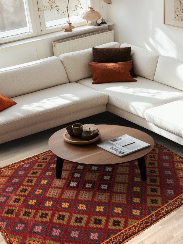 Vegetable Dye Kilim Turkish Rug 5x7