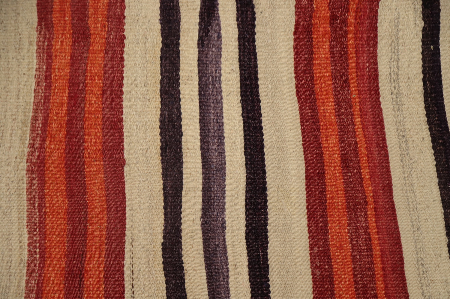 Warm and Cozy Striped Kilim Area Rug 5x10 in Earthy Warm Hues