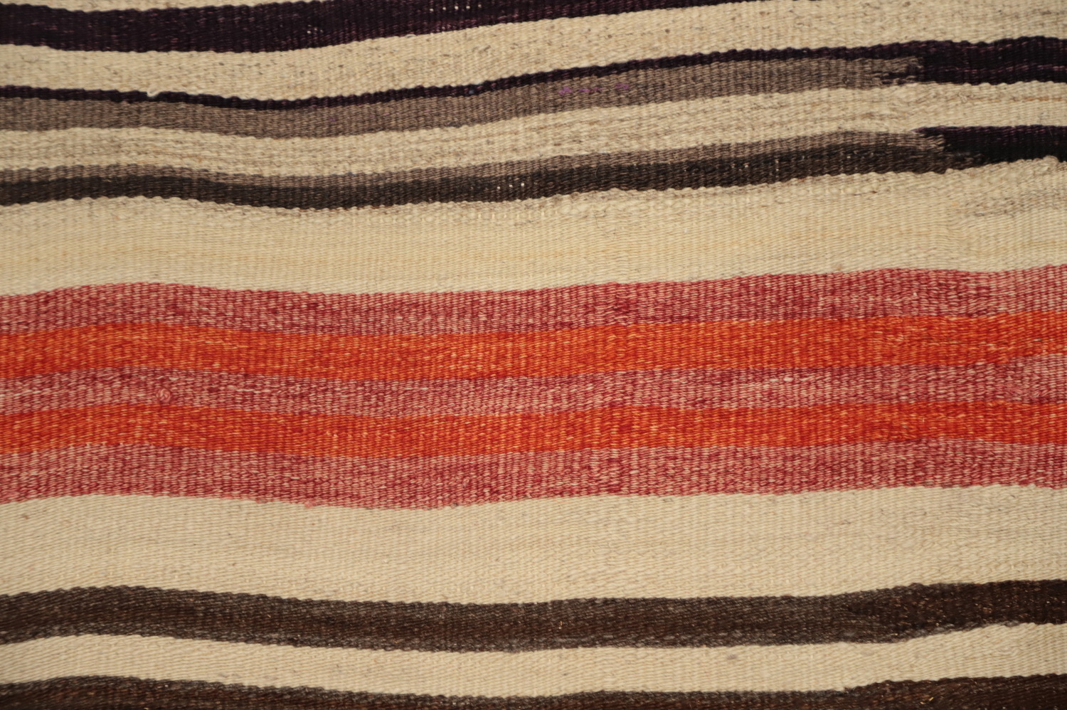 Warm and Cozy Striped Kilim Area Rug 5x10 in Earthy Warm Hues