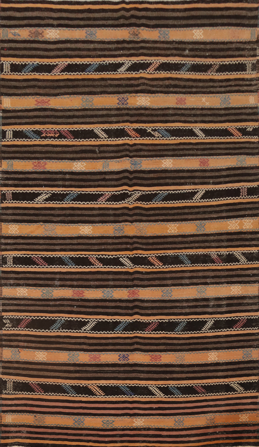 Vegetable Dye Kilim Turkish Area Rug 6x11