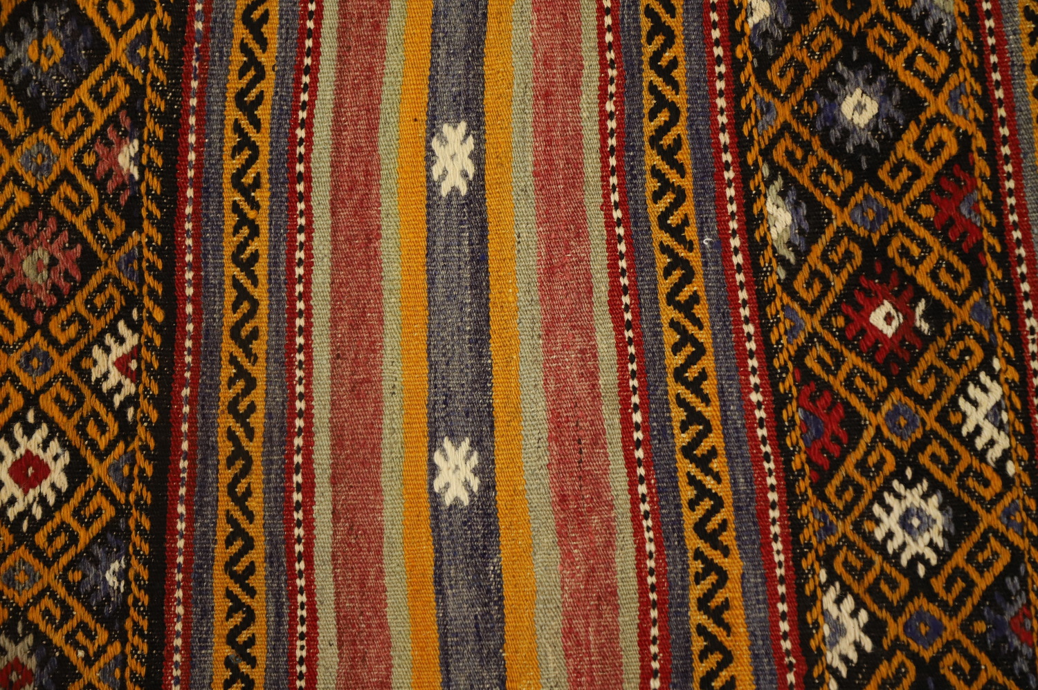Vegetable Dye Kilim Turkish Area Rug 6x8