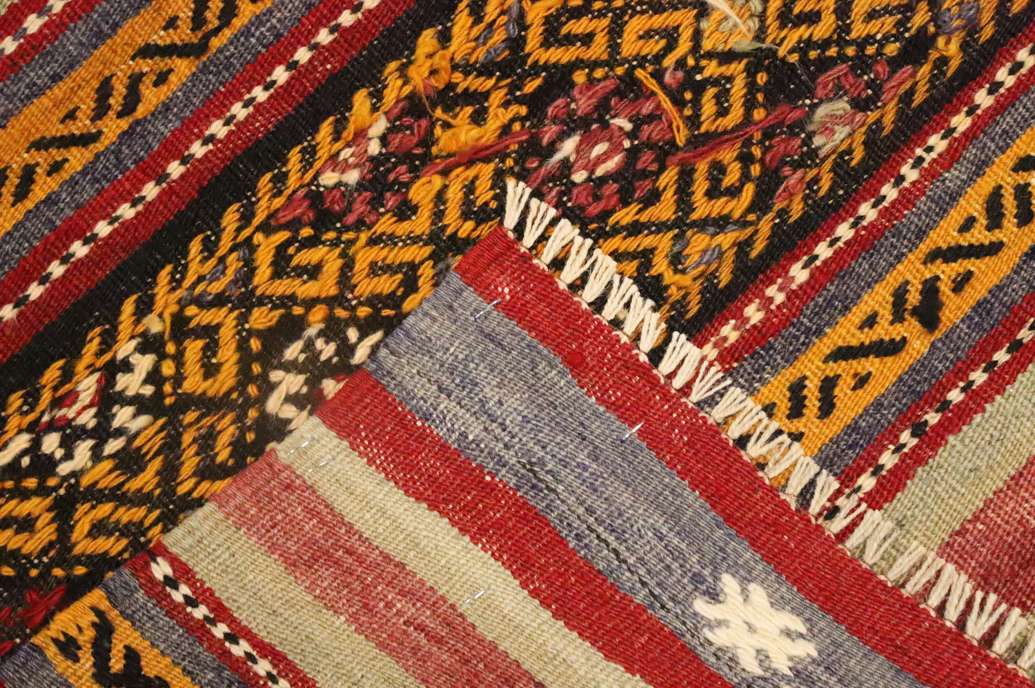 Vegetable Dye Kilim Turkish Area Rug 6x8