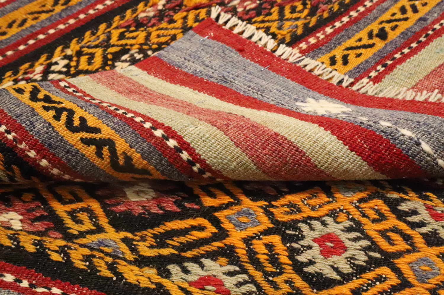 Vegetable Dye Kilim Turkish Area Rug 6x8